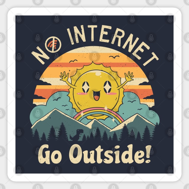 No Internet Vibes! Sticker by Vincent Trinidad Art